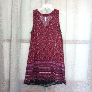 Xhilaration boho mixed print swing dress pockets